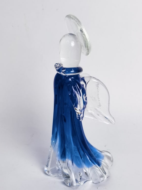 Vintage Murano Italy Art Glass Angel: Vintage Murano Italy Art Glass Angel, 8.5in