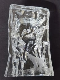Vintage Strombergshyttan Crystal Polar Bear Sculpt