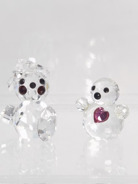 Two Swarovski Style Crystal Figurines (1 of 2)