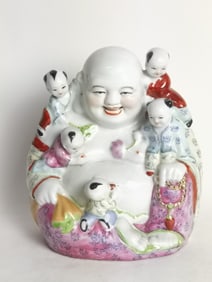 Chinese Porcelain Famille Rose Buddha