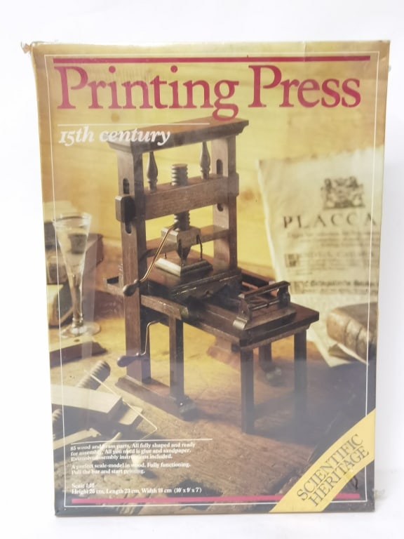 Scientific Heritage 1:10 Scale 15th Century Printi (1 of 5)