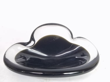 1955 Vintage Erickson Freeform Black Glass Bowl