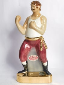 1971 Ezra Brooks Porcelain Fighter Whiskey Bottle