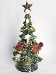 Vintage Porcelain Christmas Tree Music Box