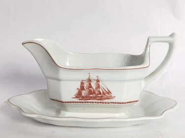 Vintage Wedgwood Porcelain Flying Cloud Sauce Boat