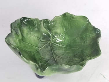 Vintage Vietri Italy Porcelain Leaf Bowl