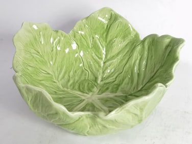 Vintage Takahashi Porcelain Cabbage Leaf Bowl