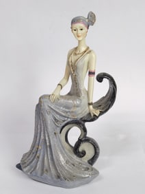 Vintage Sitting Lady Necklace Display
