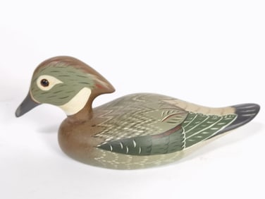 Vintage Signed Hand Painted Duck Decoy