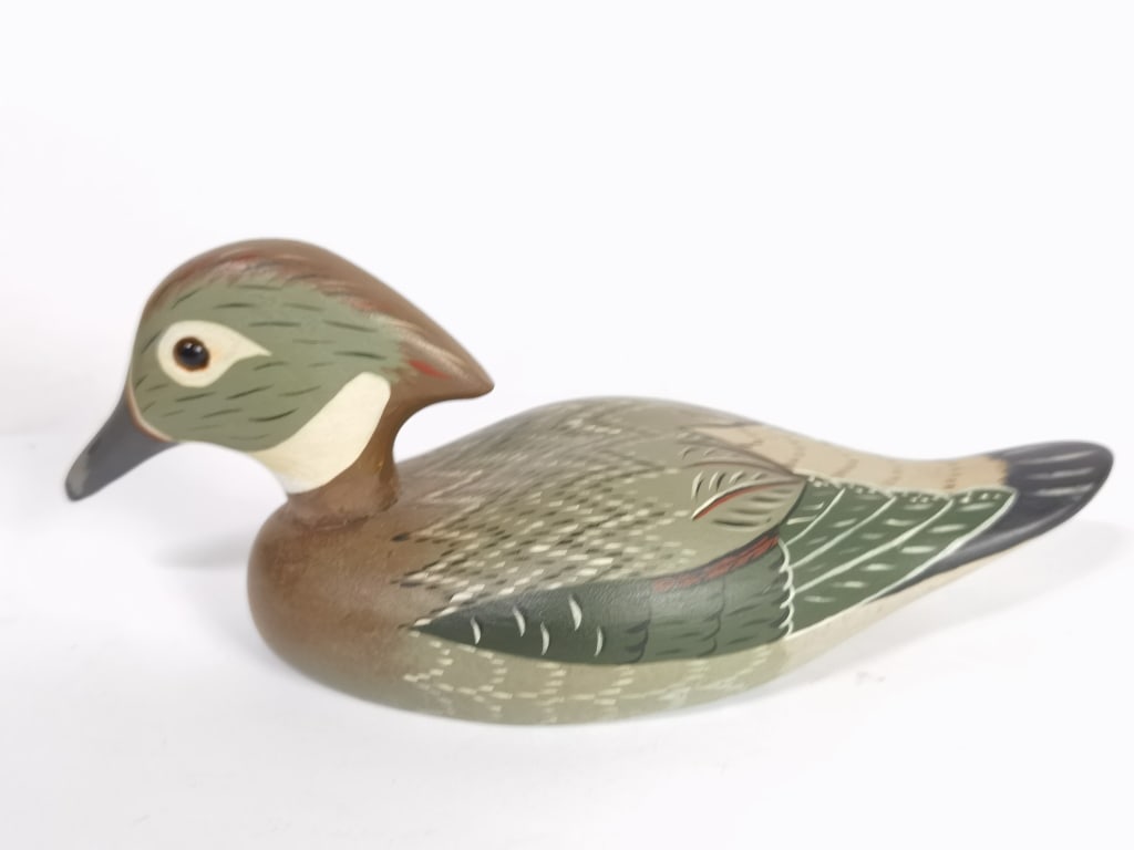 Vintage Signed Hand Painted Duck Decoy (1 of 6)