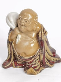Vintage Chinese Shiwan Pottery Buddha