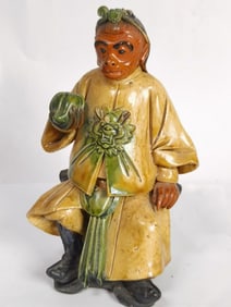 Antique Chinese Porcelain Sancai Monkey Deity