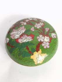 Vintage Chinese Cloisonne Seal Ink Box