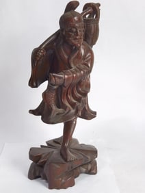 Vintage Chinese Wood Carved Fishman
