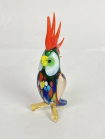 Vintage Murano Italy Art Glass Parrot