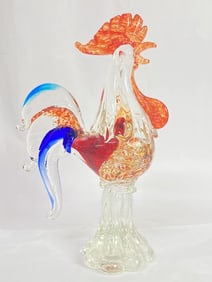 Vintage Murano Italy Art Glass Rooster