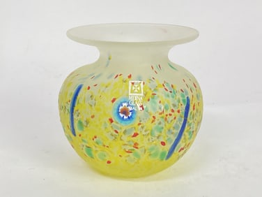 2004 Mdina Glass Malta Millefiori Glass Vase