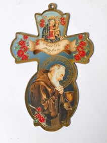 Vintage Icon Cross Hanging Decor