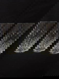 (3) Clear Crystal Highball Glasses: (3) Clear Crystal Highball Glasses, 5.75in