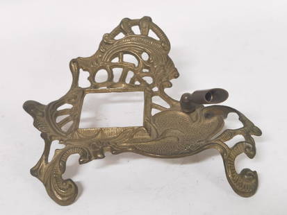 Vintage Bronze Ink Bottle/Pen Stand: Vintage Bronze Ink Bottle/Pen Stand, 2.75in by 7.5in