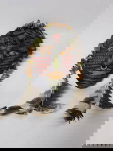 Vintage Indian Warrior Head Wall Panel: Vintage Indian Warrior Head Wall Panel, 7in