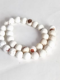 Strand of White Agate with Color Accent Beads