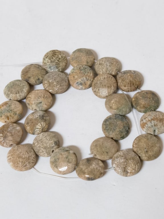 Group of Natural Rock Beads: Group of Natural Rock Beads, 0.5in