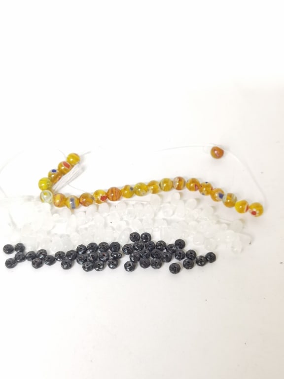 Group of Glass Beads: Group of Glass Beads, 0.25in