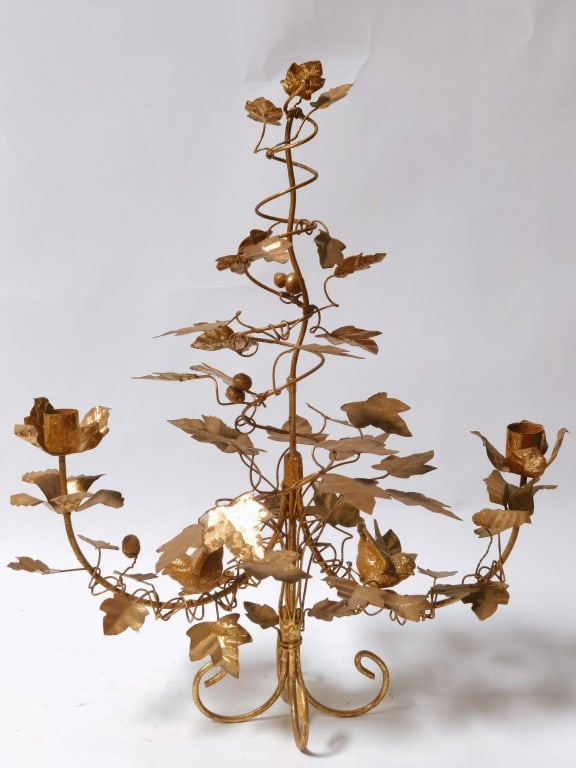 Vintage Gilt Metal Vines Candlestick (1 of 5)
