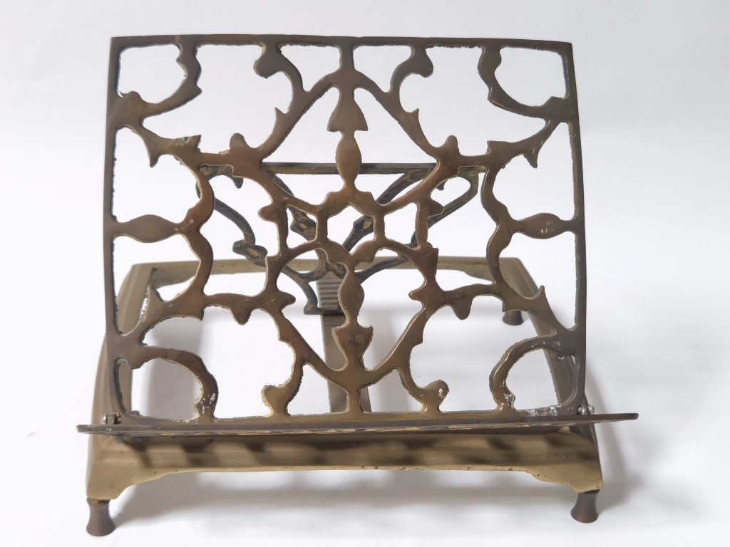 Vintage Brass Book Stand (1 of 4)