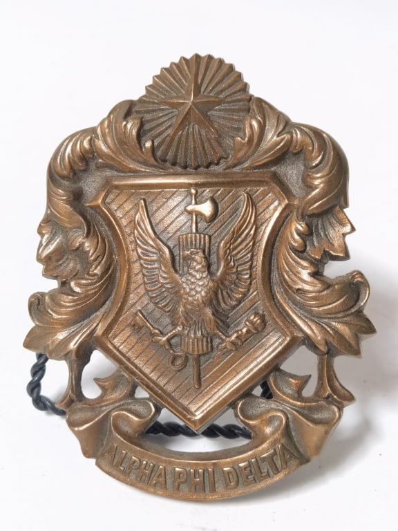Vintage Brass Alpha Phi Delta Bronze Crest (1 of 5)