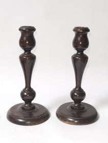 Pr. of Vintage Wood Carvved Candlesticks