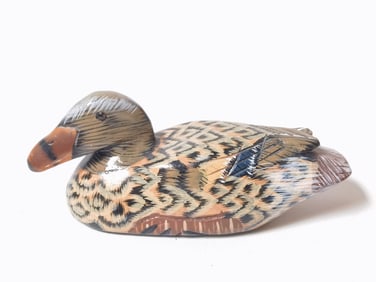 Vintage Wood Carved Hand Painted Duck Decoy