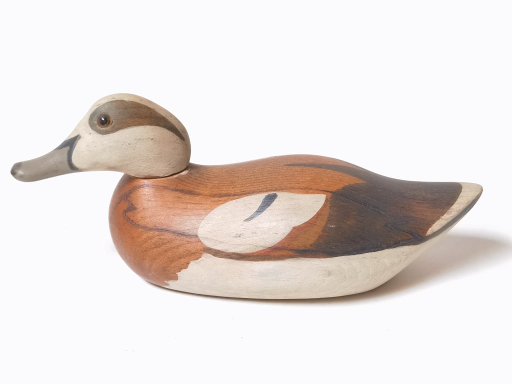 1982 Widgeon Wood Carved Hand Painted Duck Decoy (1 of 5)