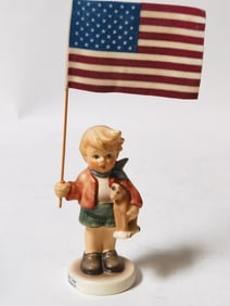 2002 Vintage Goebel Hummel Porcelain "Little Flag