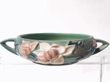 Vintage Roseville Pottery Magnolia Console Bowl