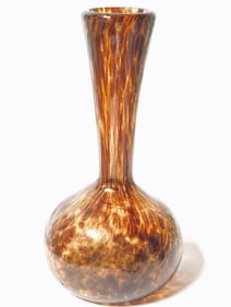 Vintage Turtoise Shell Glass Vase