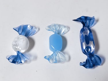 (3) Vintage Murano Italy Art Glass Candies