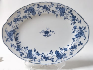 Large Vintage Royal Meissen Porcelain B&W Charger