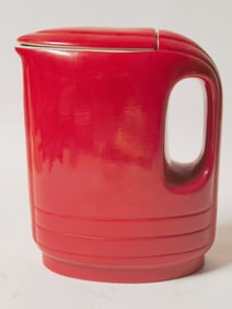 Vintage Hall China Red Refrigerator Water Pitcher