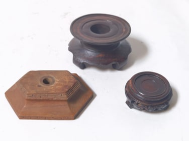 Group of Chinese Wood Carved Stands