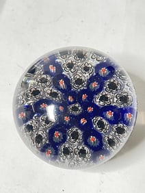 Vintage Murano Italy Millefiori Glass Paperweight