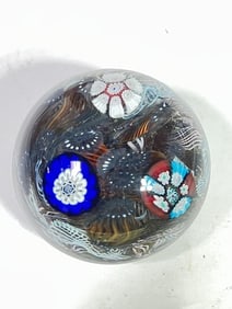 Vintage Murano Italy Millefiori Swirls Glass Paper