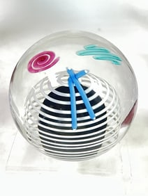 1989 Kerry Feldman Fineline Studios Art Glass Pape