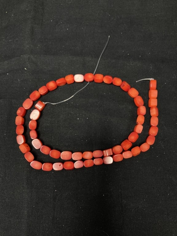 Group of Red Coral Beads: Group of Red Coral Beads