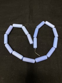Group of Blue Tube Beads