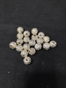 Group of Indian Silver-Tone Beads