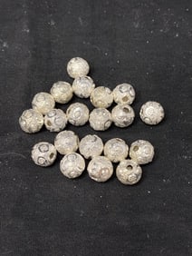Group of Indian Silver Tone Beads