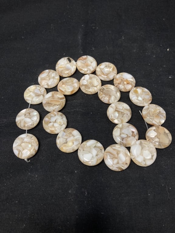 Group of Mother-of-Pearl Composite Beads: Group of Mother-of-Pearl Composite Beads