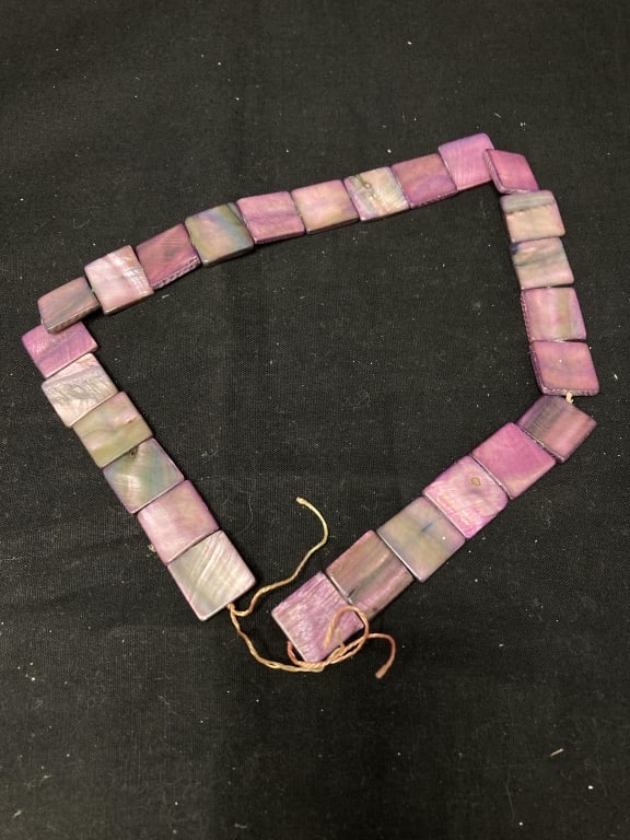 Group of Pink Mother-of-Pearl Square Beads: Group of Pink Mother-of-Pearl Square Beads, 1 5/8in